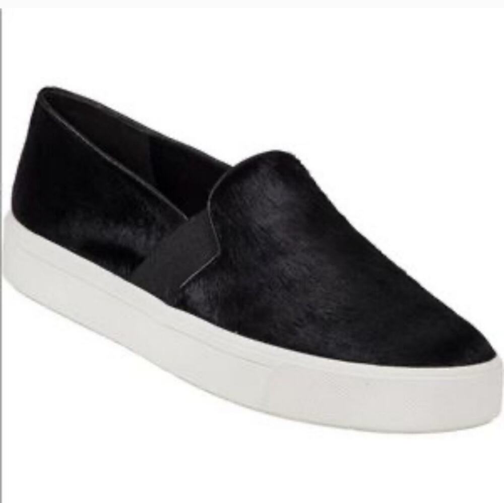 Vince Berlin Calf Hair Slip-On Sneaker flats Black 6.5